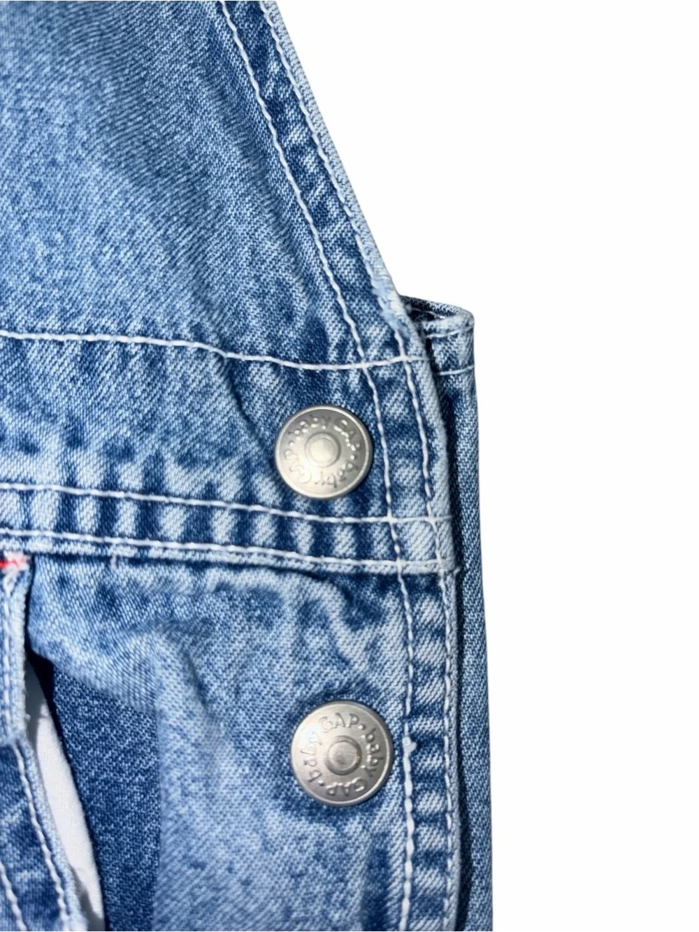 EUC 🔥 Vintage Classic Baby Gap Denim Shortalls 90s 18-24 months Medium Wash